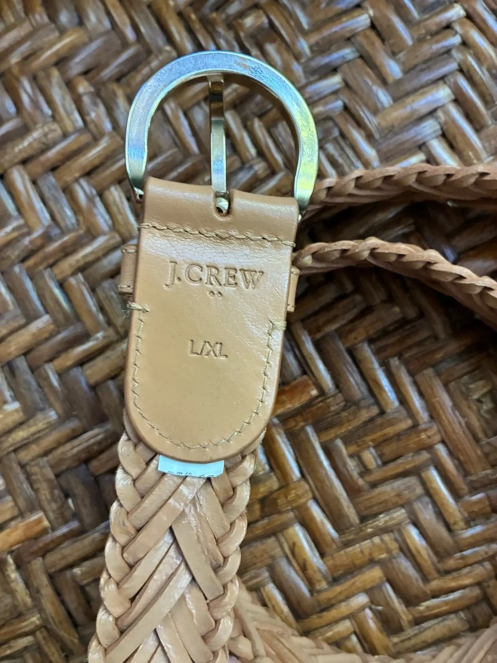 J. Crew Woven Leather Braided Belt in Tan - Picture 3 of 3